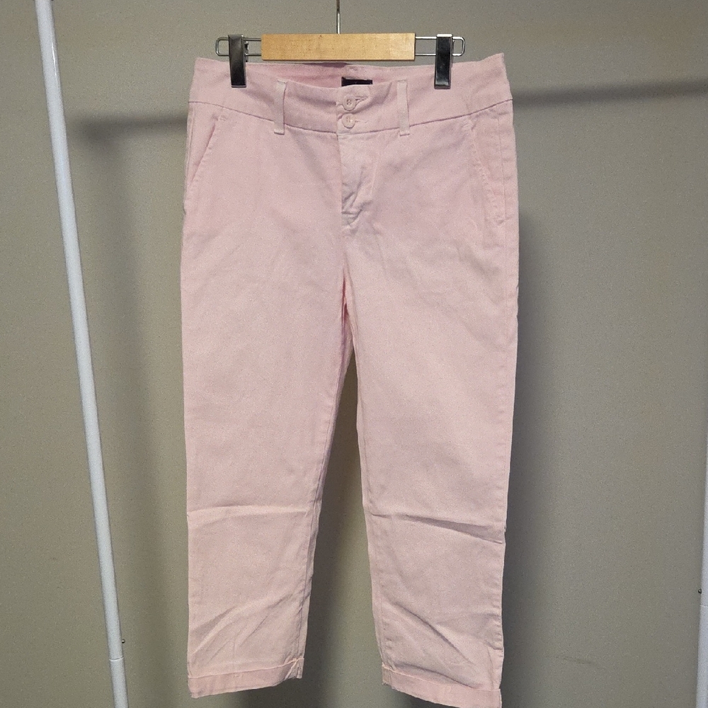 NYDJ Women's Pink Cropped Pants with Lift Tuck Technology Size 8